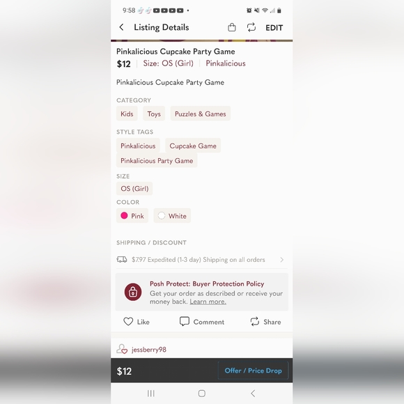 Pinkalicious Cupcake Party Board Game - Picture 7 of 7